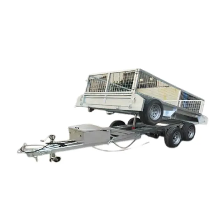 Hot-Dip Galvanized Net Cage Hydraulic Dump Trailer