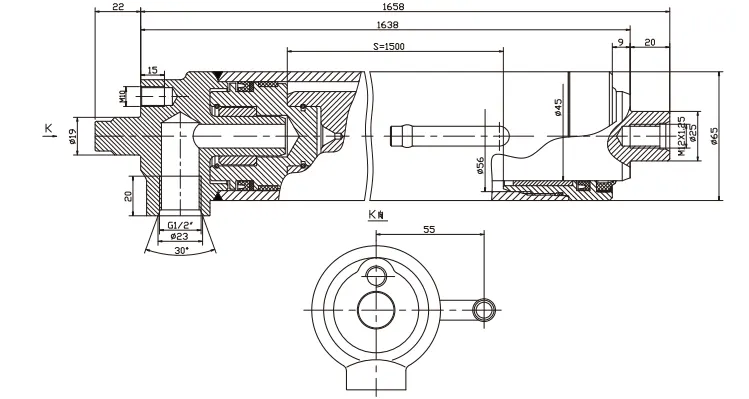 Forklift Lift Cylinder EPYY11112000 Specifications