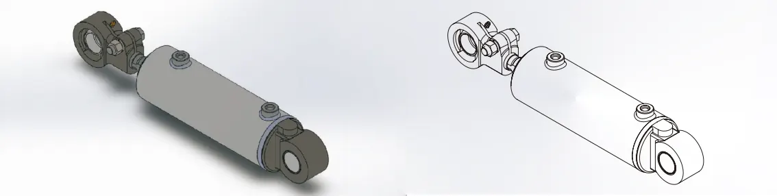 Forklift Tilt Hydraulic Cylinder