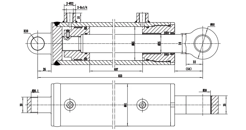 Grain Tank Lifting Cylinder Technical Specifications