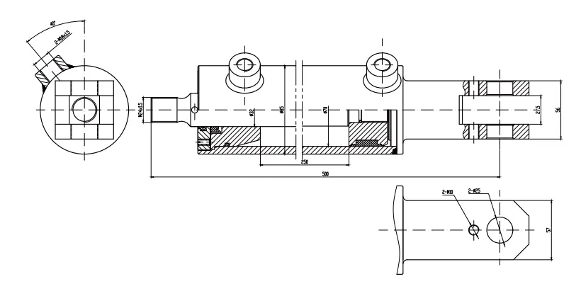 Hydraulic Cylinder for Forklift Accessories EPYY11112028 Details