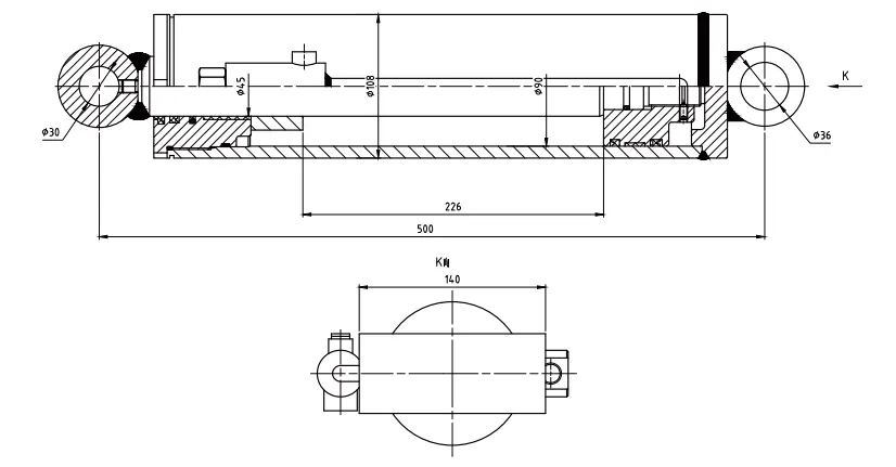 Hydraulic Cylinder for Forklift Accessories EPYY11112029