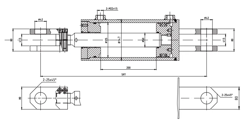 Hydraulic Cylinder for Forklift Accessories EPYY11112030