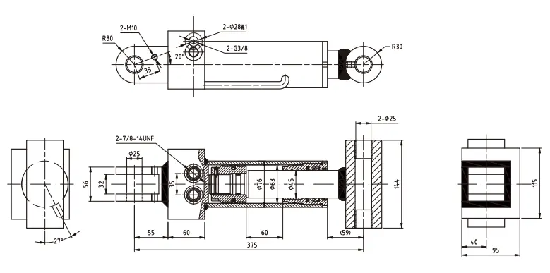 Upper Leveling Cylinder for Aerial Work Vehicles