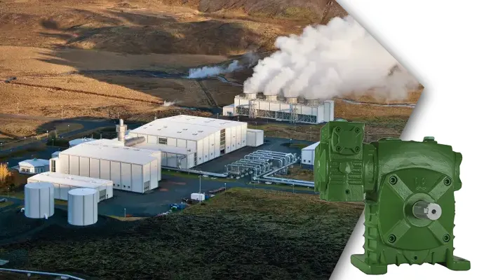 Worm Drive Reduction Gearbox for Geothermal Pumps