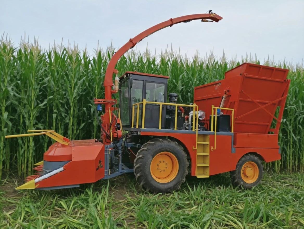 Forage silage harvester in Australian pasture