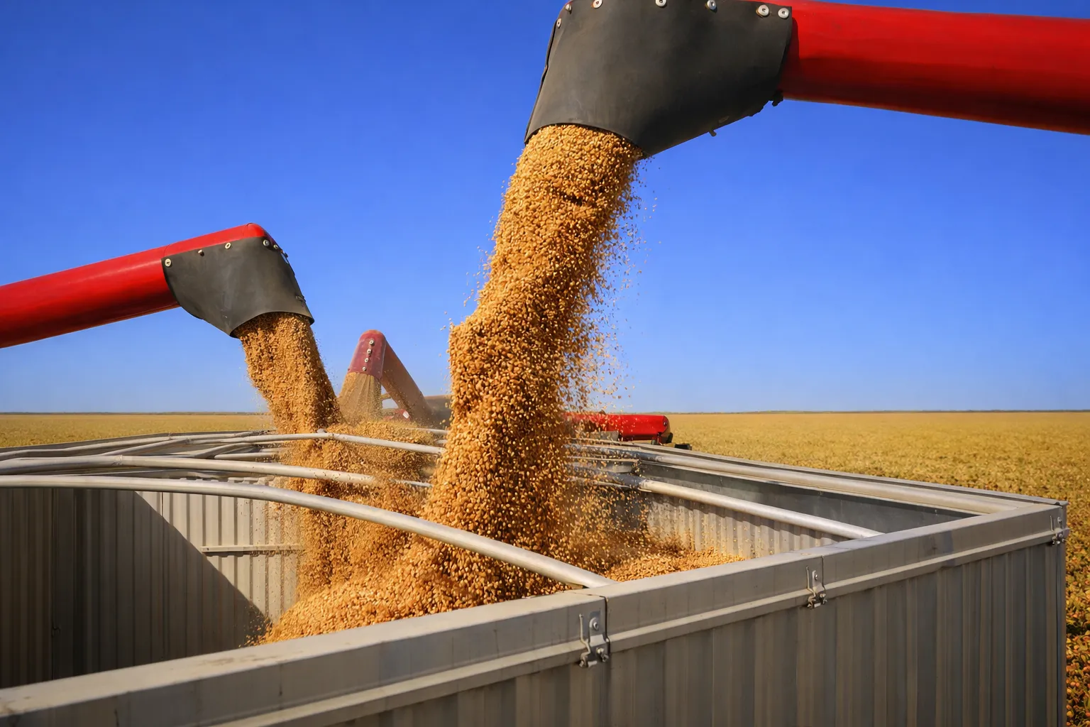 Grain transportation gearbox in use on Australian farm conveyor system