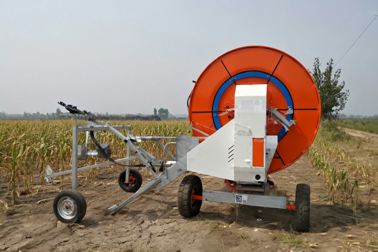 Hose Reel Irrigator in Field Operation