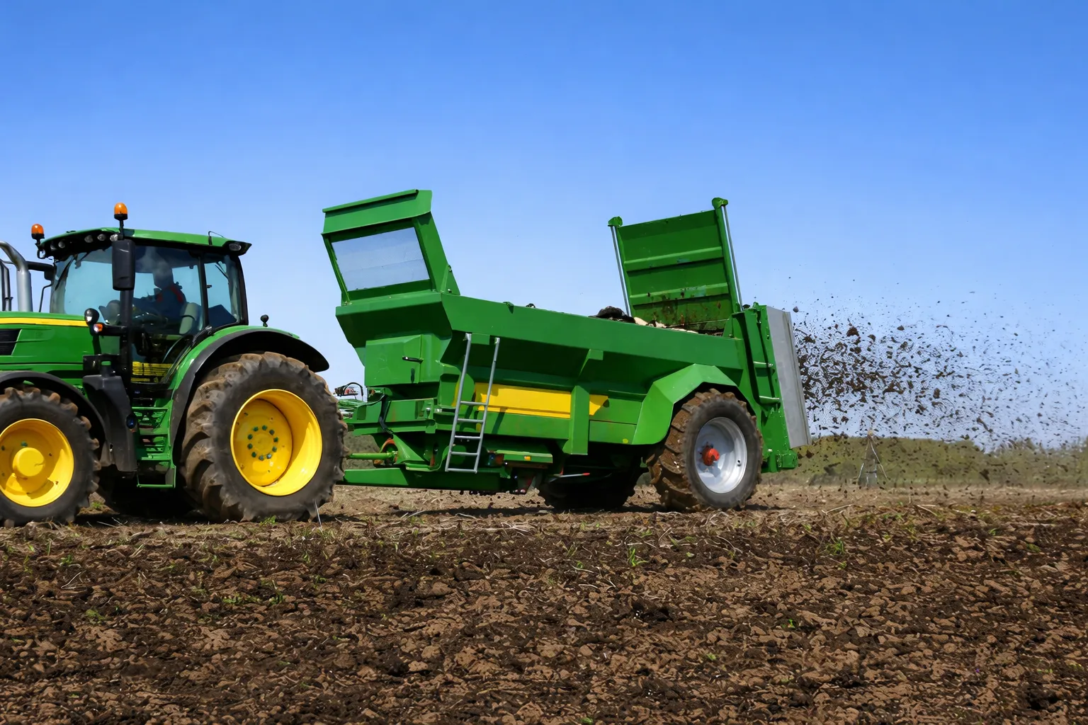 PTO Guard on Manure Spreader for Livestock Operations
