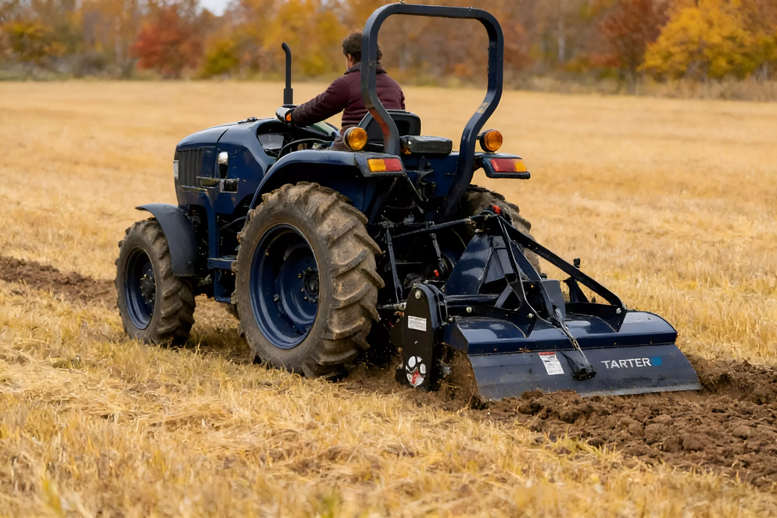 PTO Safety Guard Protecting Operators on Rotary Tiller