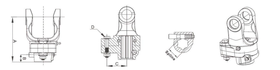 Shear Bolt Torque Limiter Specification Drawing