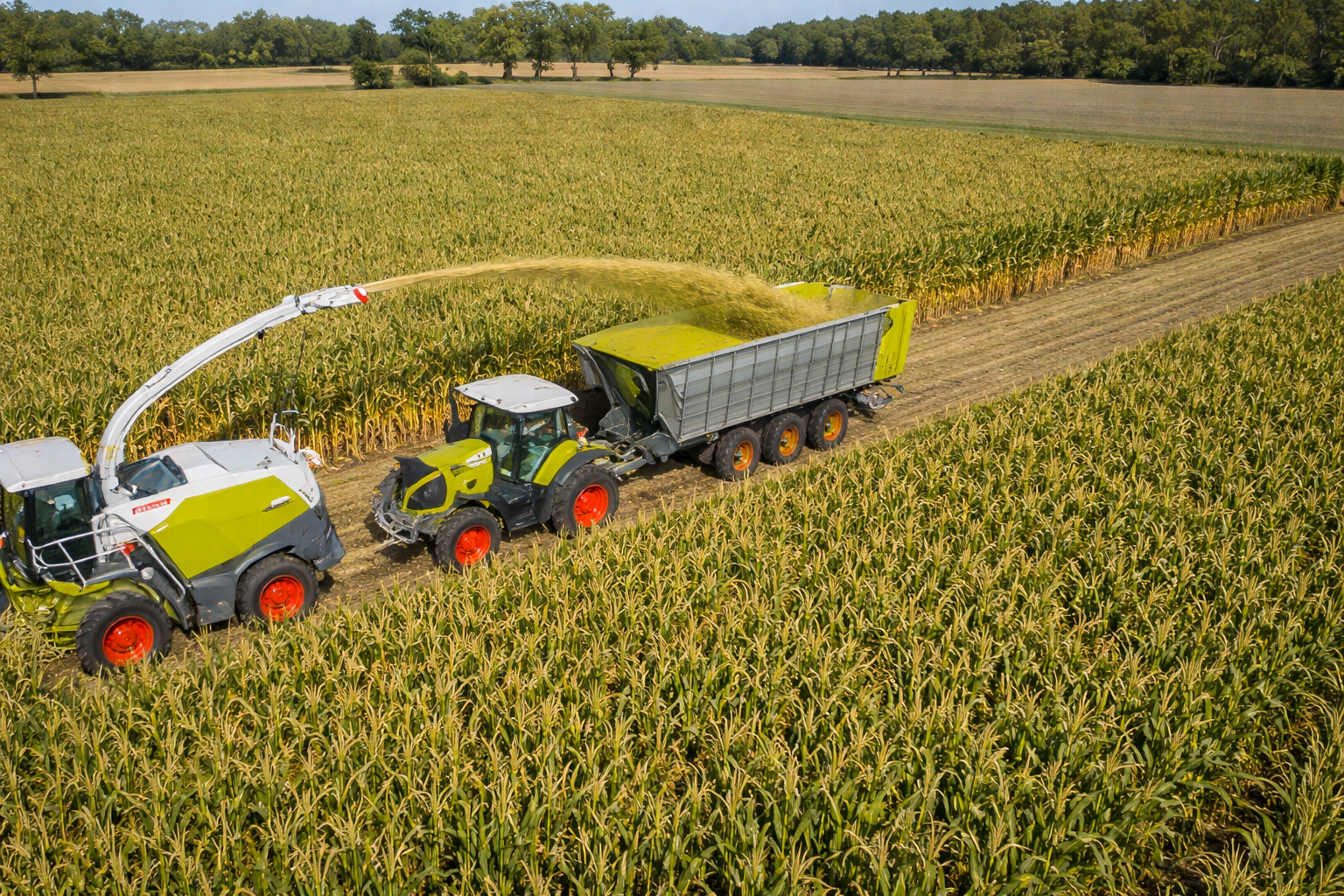 Silage machine gearbox working location