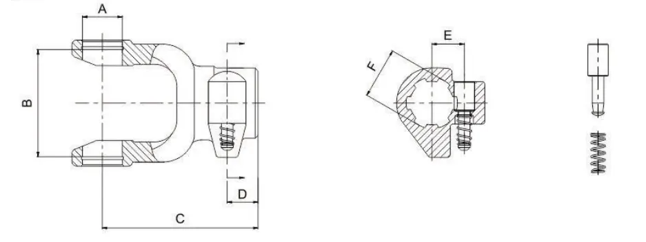 Splined yoke specification
