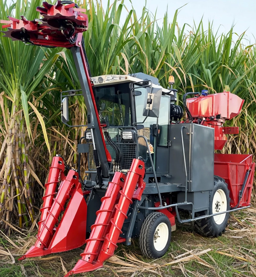 Sugarcane harvester in Queensland Australia
