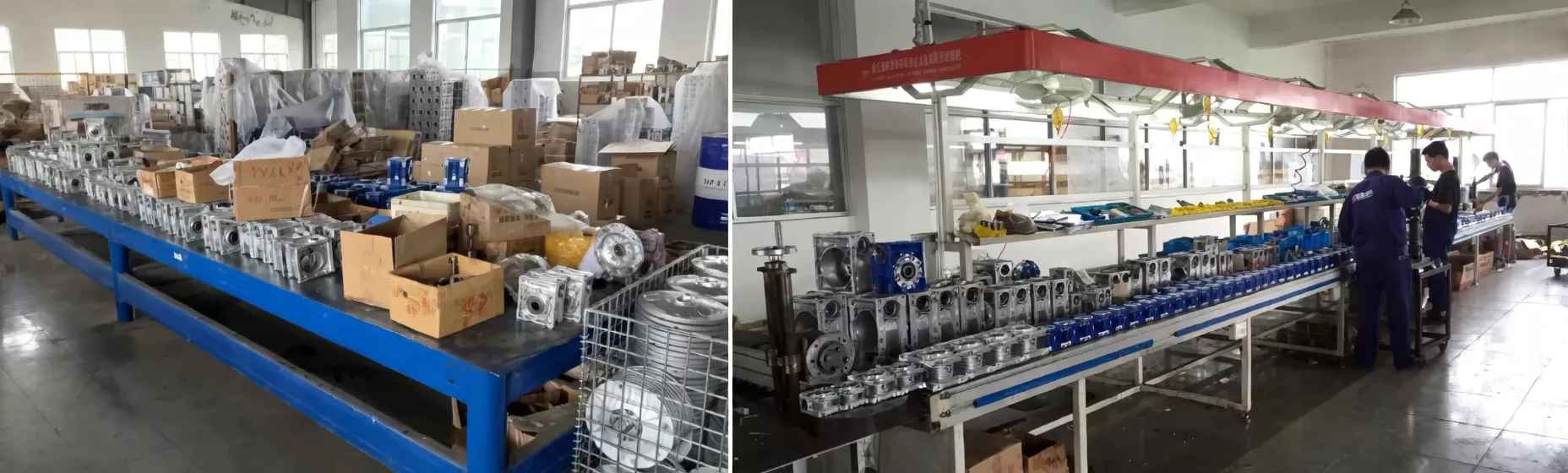 Worm gear reducer production line quality control