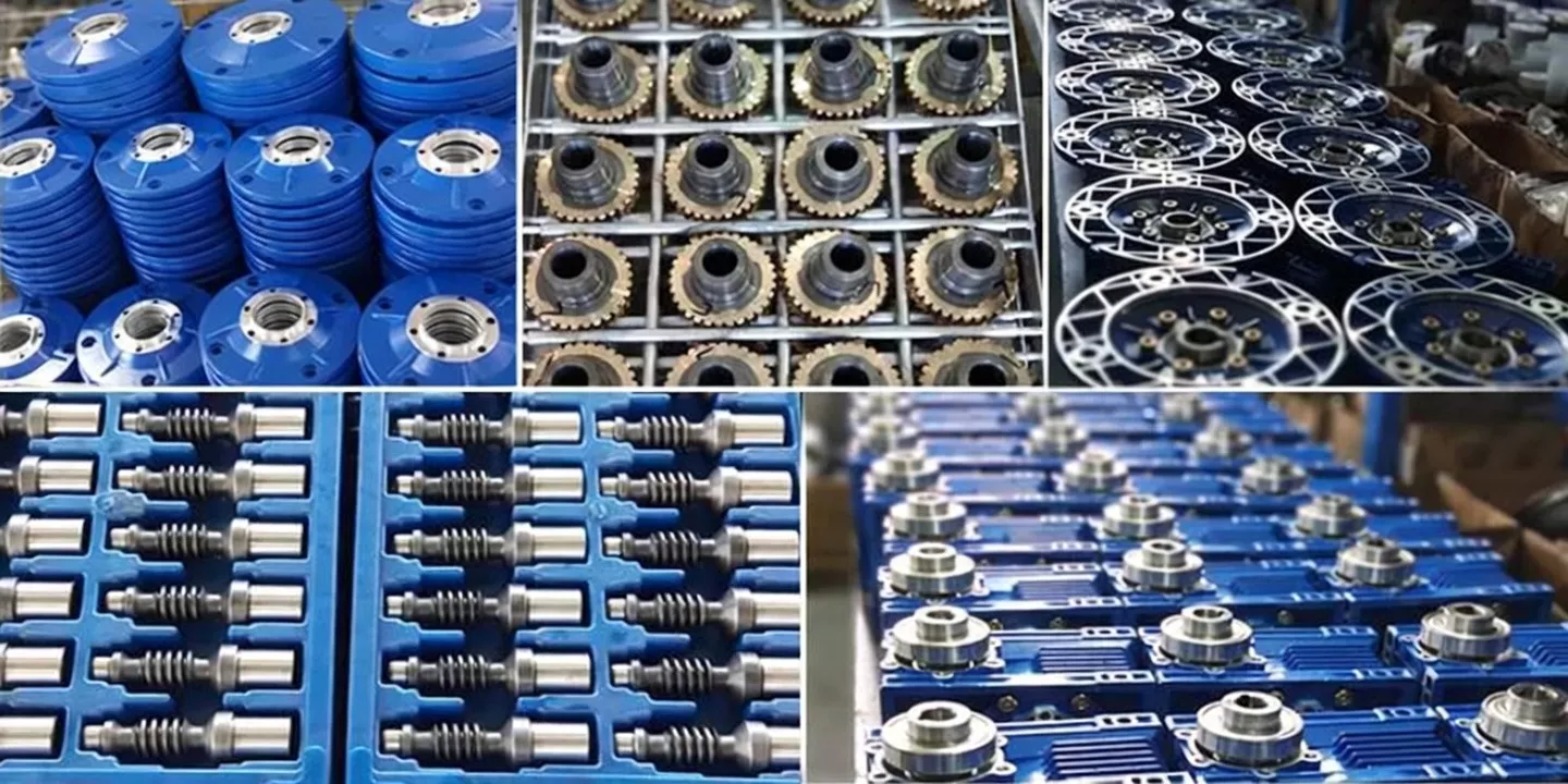 GBC-NRV worm reducer manufacturing facility — quality-controlled production line for RV series worm gearboxes