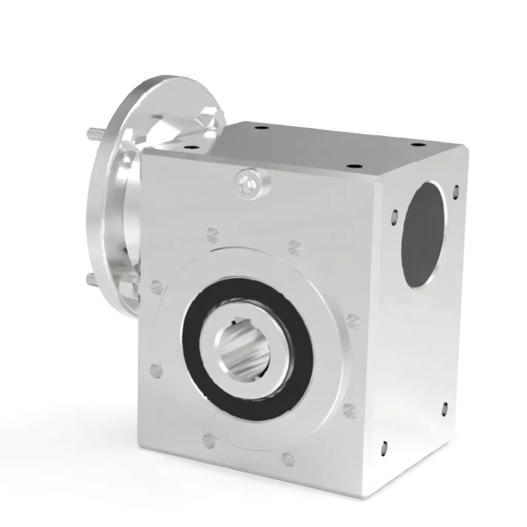 SSGM-040 stainless steel worm gearbox with 18mm shaft for food and aquaculture applications