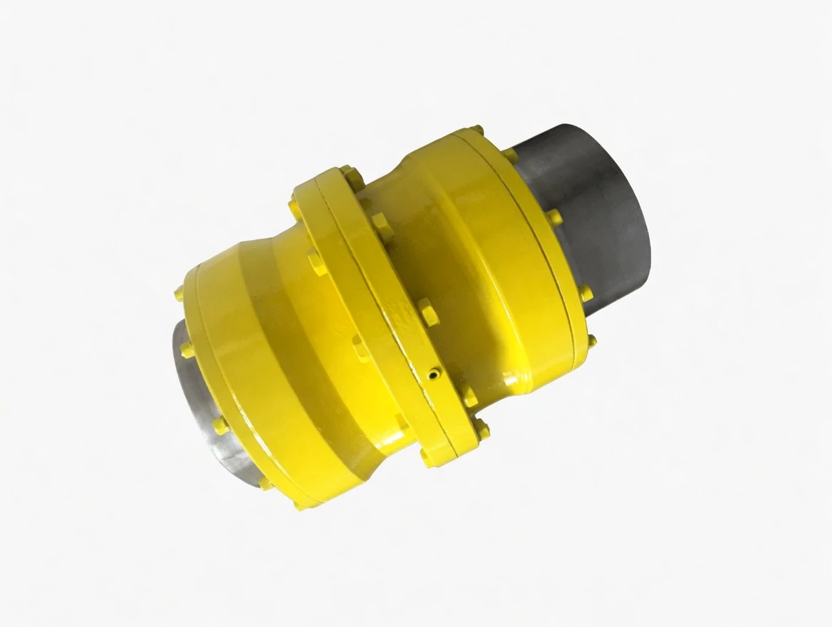 GICL drum shape gear coupling engineering detail and assembly view