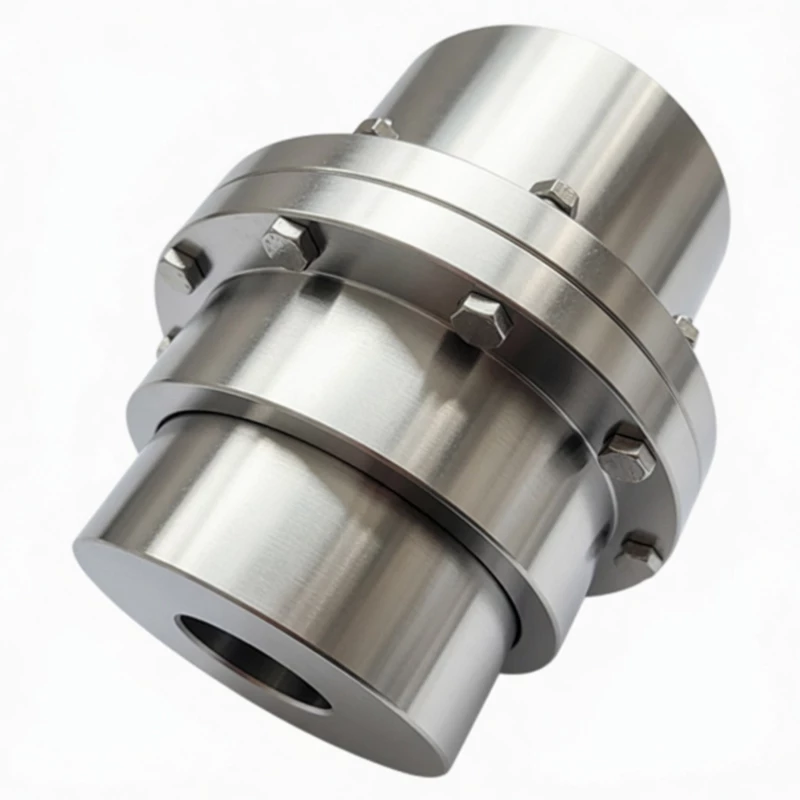 GIICL drum shape gear coupling disassembled components showing external crowned hub teeth and internal sleeve teeth