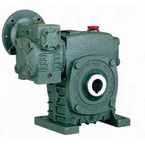 WPEDKS Flange-Mounted Hollow Shaft Double Speed Worm Gear Reducer with Cooling Fins