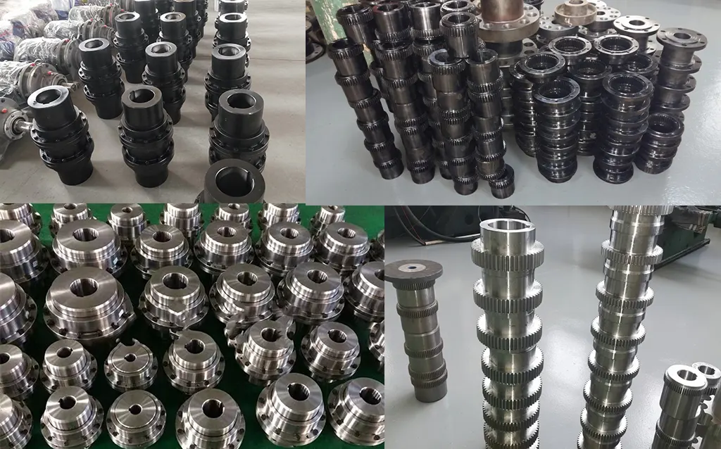 GBC gear coupling manufacturing facility showing precision CNC machining of WGC vertical installation coupling components