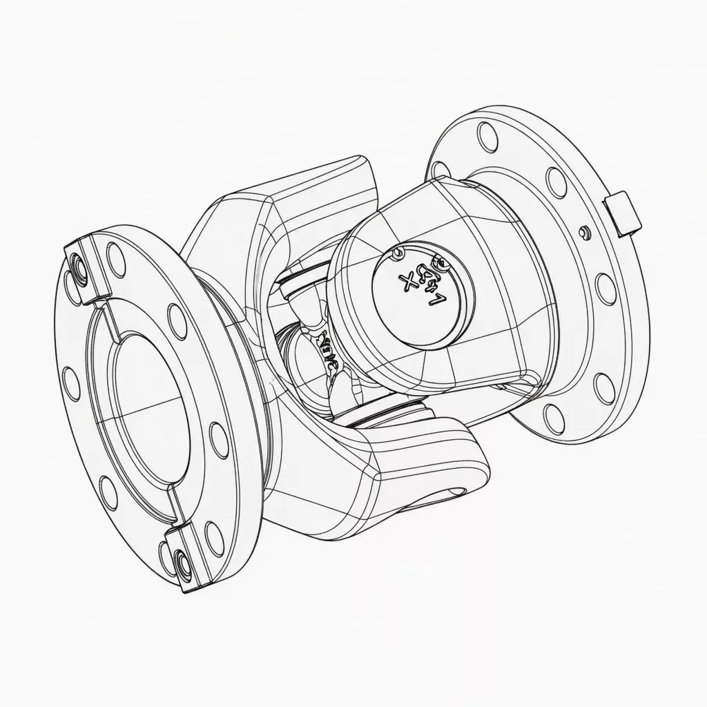 SWP-C short non-flexible coupling cross-section detail