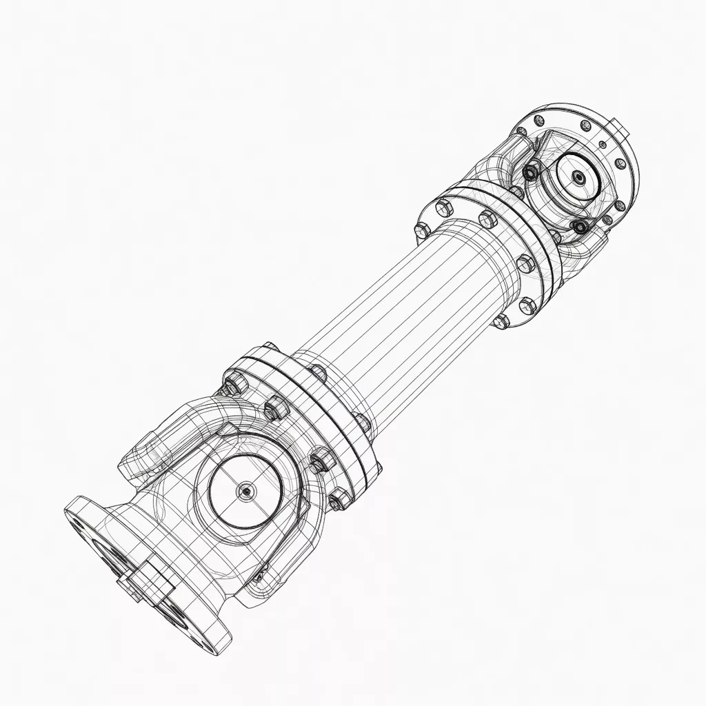 SWP-D long non-flexible coupling on industrial fan drive installation