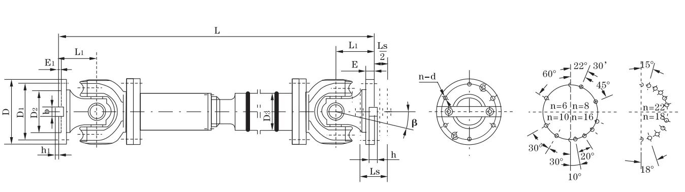 SWP-E Long Flex Double Flange Type Specification Drawing