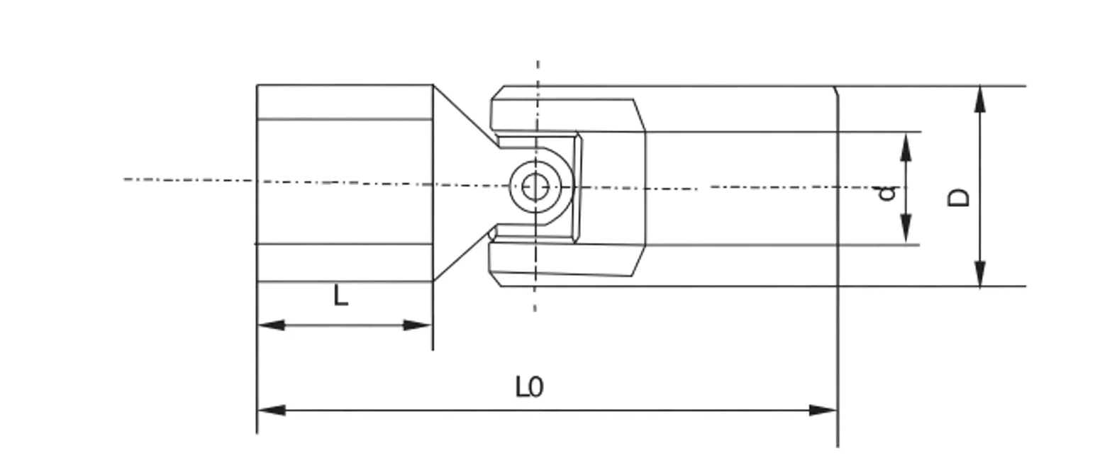 WSD Single Universal Joint Dimensional Schematic