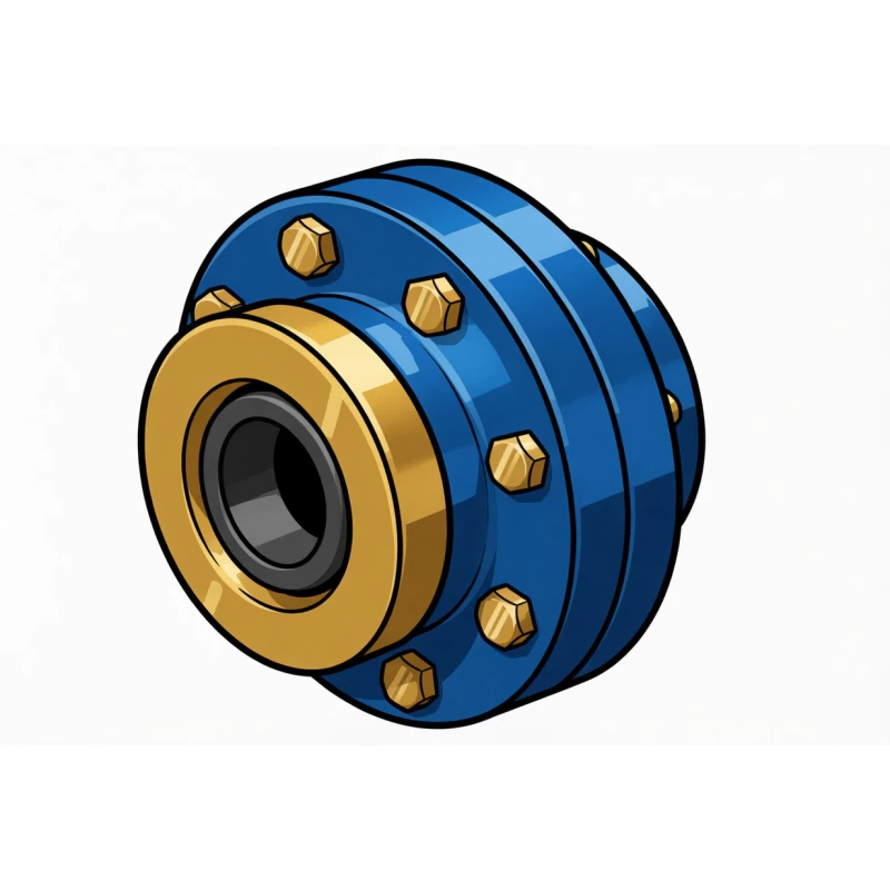 CLZ type gear coupling installed on industrial pump or fan drive showing extended sleeve spanning wider shaft gap between motor and driven machine