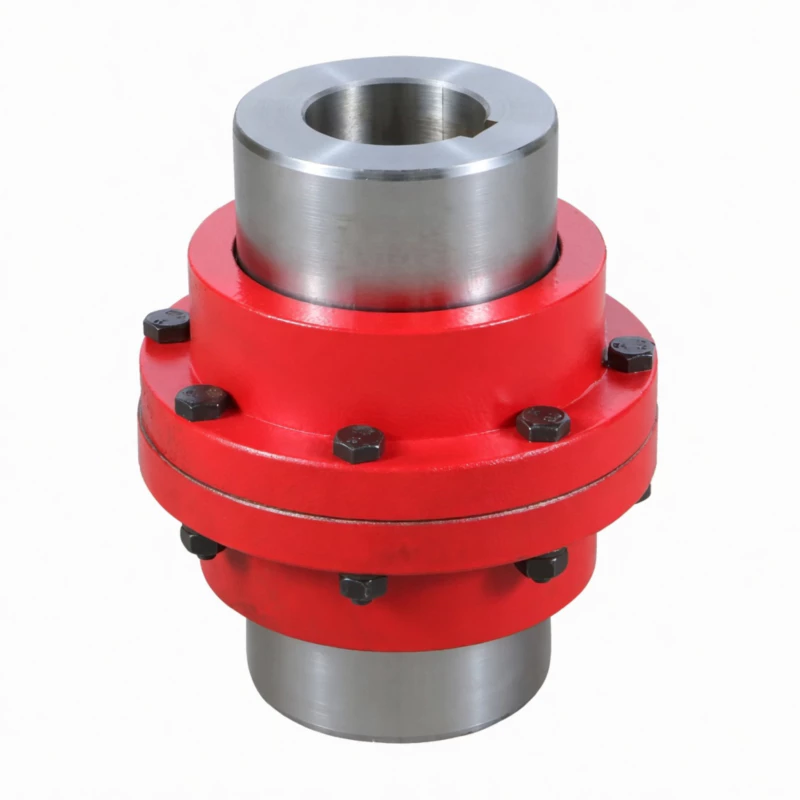 GCLD drum shape gear coupling close-up showing crowned tooth hub and outer sleeve with internal teeth