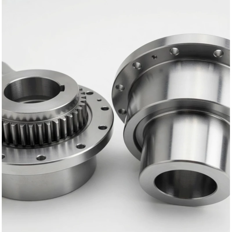 WG drum shape gear coupling close-up showing lubrication port and crowned tooth profile
