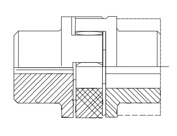 A Type jaw coupling exploded view showing hub and polyurethane spider element