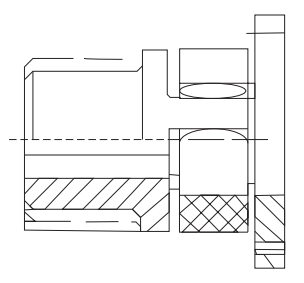 F-A Type flange jaw coupling connecting flange to shaft
