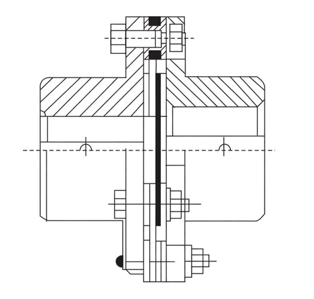 JM rod type diaphragm coupling intermediate shaft assembly long span installation
