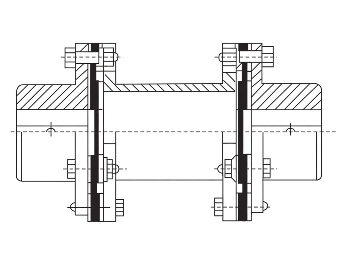 JMJ double pack intermediate shaft coupling assembly long span turbomachinery pump drive