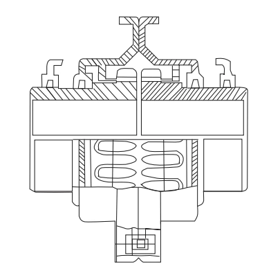 JSB axial mount grid coupling engineering drawing with dimensions