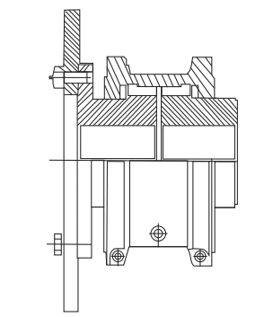 JSP brake disc grid coupling engineering drawing