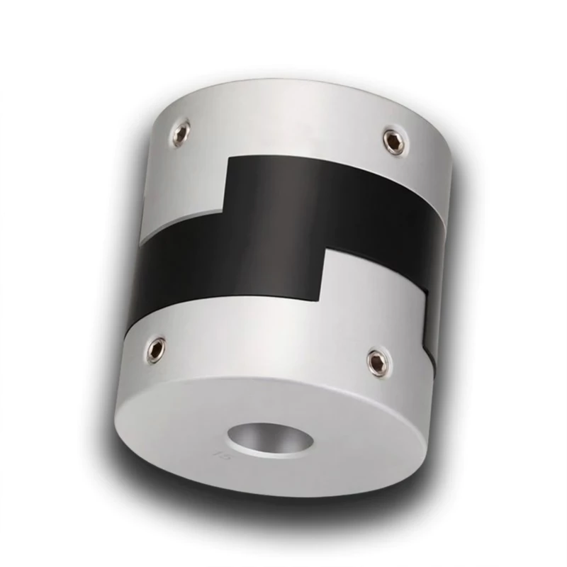 GBC6 Setscrew Oldham Coupling side view — setscrew hub fixation detail and intermediate disc assembly