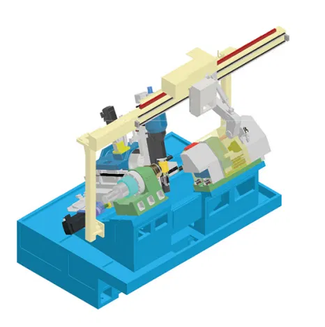 GBCTN-100 7-axis hobbing machine complete system layout
