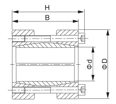 GBC7Z Locking Assembly dimension drawing H B d1 OD parameters