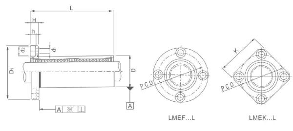 LMF/LMK/LMH...LUU dimensional specification drawing