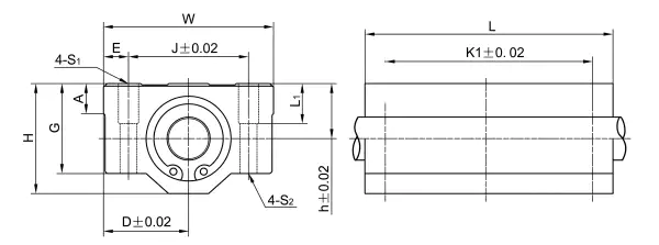 LIN-11GL dimensional specification drawing
