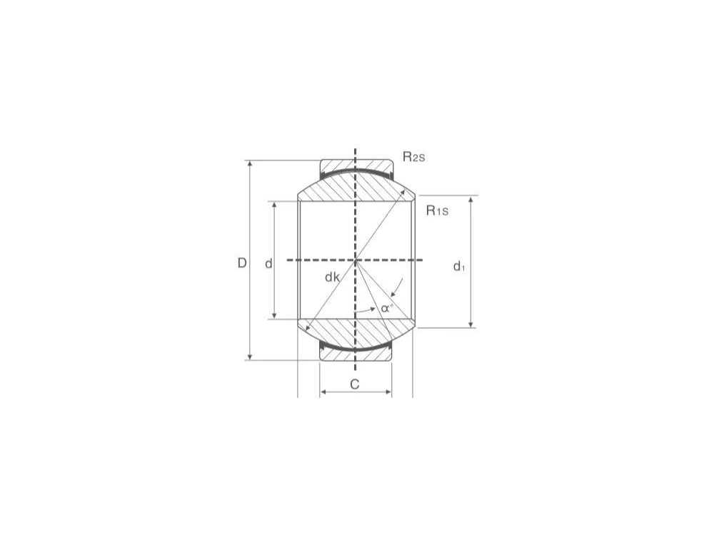GE..ET 2RS dimensional drawing