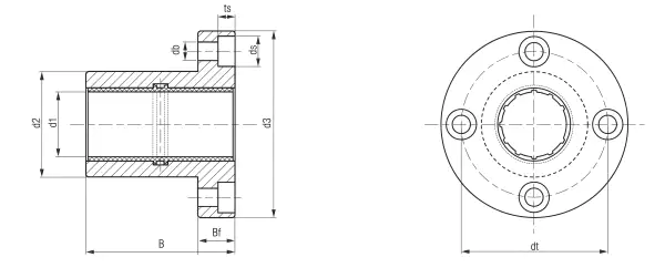 LIN-01RF dimensional specification drawing