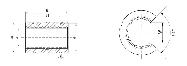 LIN-01RK dimensional specification drawing