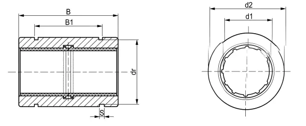 LIN-01RS dimensional specification drawing