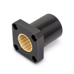LIN-01RT Series — Square Flange Plastic Linear Bearing with Aluminum Housing