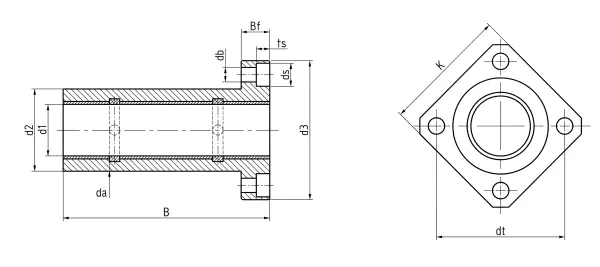 LIN-02RTL dimensional specification drawing