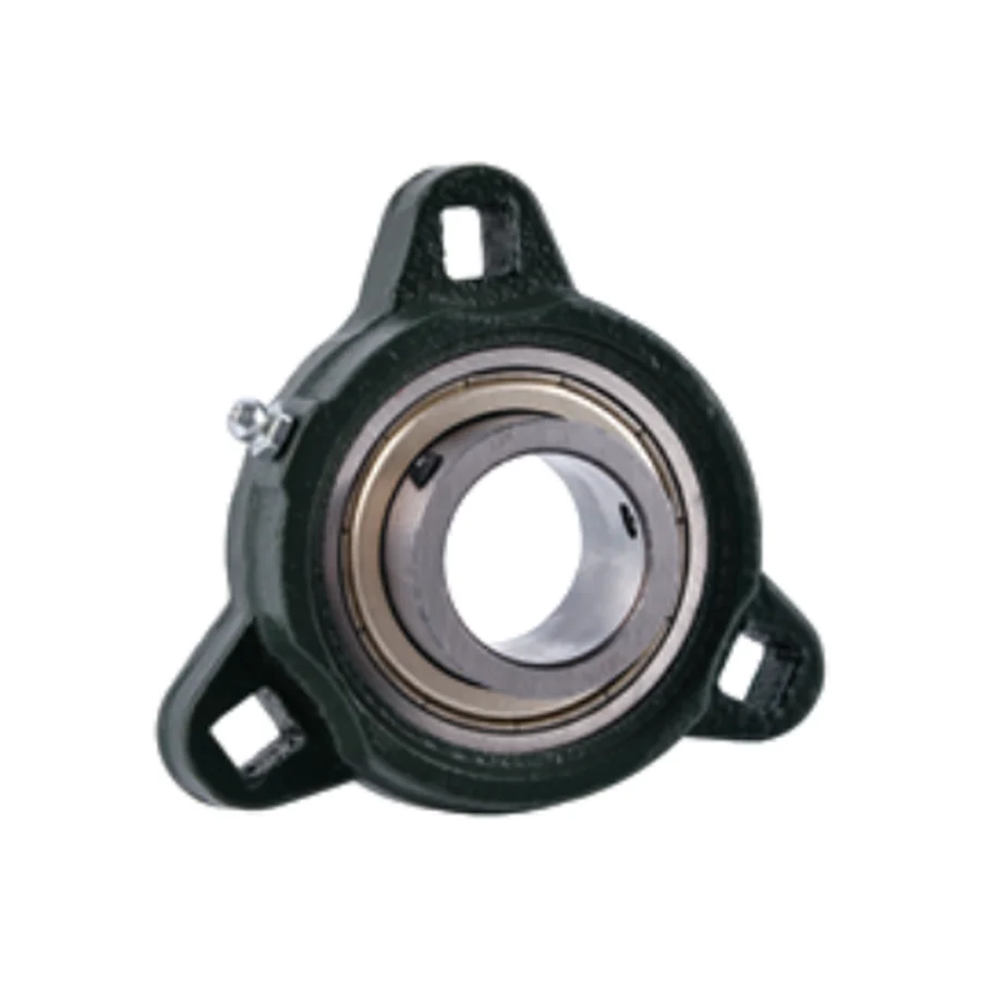 SBFCT200 SAFCT200 series 3-bolt ductile iron flange bearing unit carriage bolt square holes